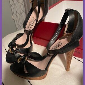 Salvatore Ferragamo: Deniz Platform Heels Sandals (Authentic)